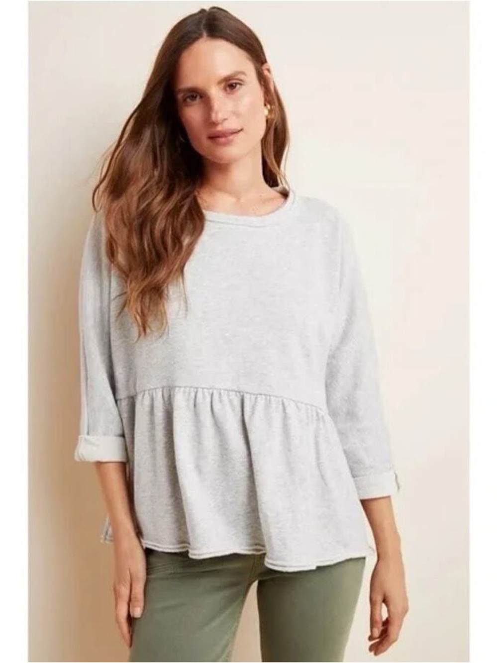 Anthropologie Saturday Sunday Colleen babydoll sweatshirt.